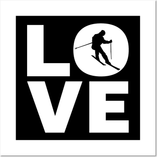 Love Skiing Gift For Skiers Posters and Art